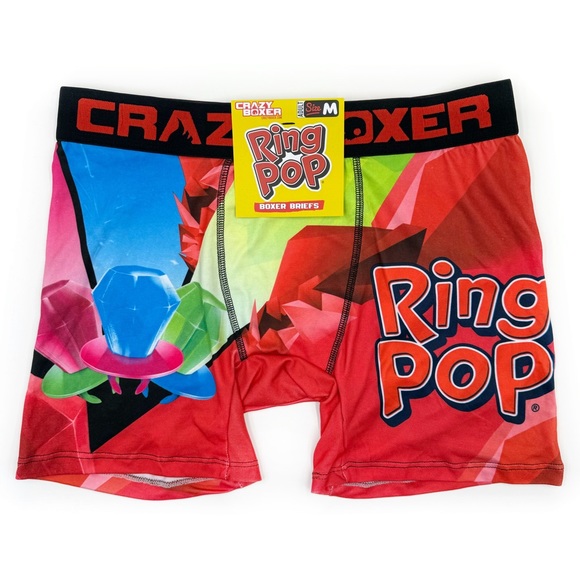 Crazy Boxer Other - Ring Pop Candy Crazy Boxer Briefs Mens Medium Underwear Fun Gift Red Green Blue
